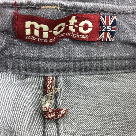 MAKERS OF TRUE ORIGINALS Pencil Skirt Denim Skinny Slim Stretch Grey Size 25 - Picture 6 of 9